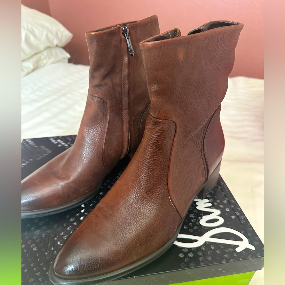 Brown Leather Ankle Boots